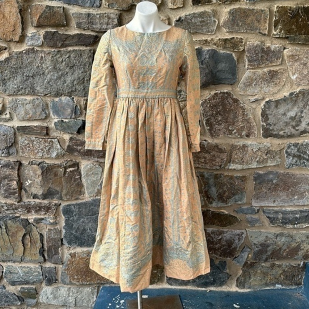 Vintage Saks Fifth Avenue Women's Multicolor Paisley Print Dress